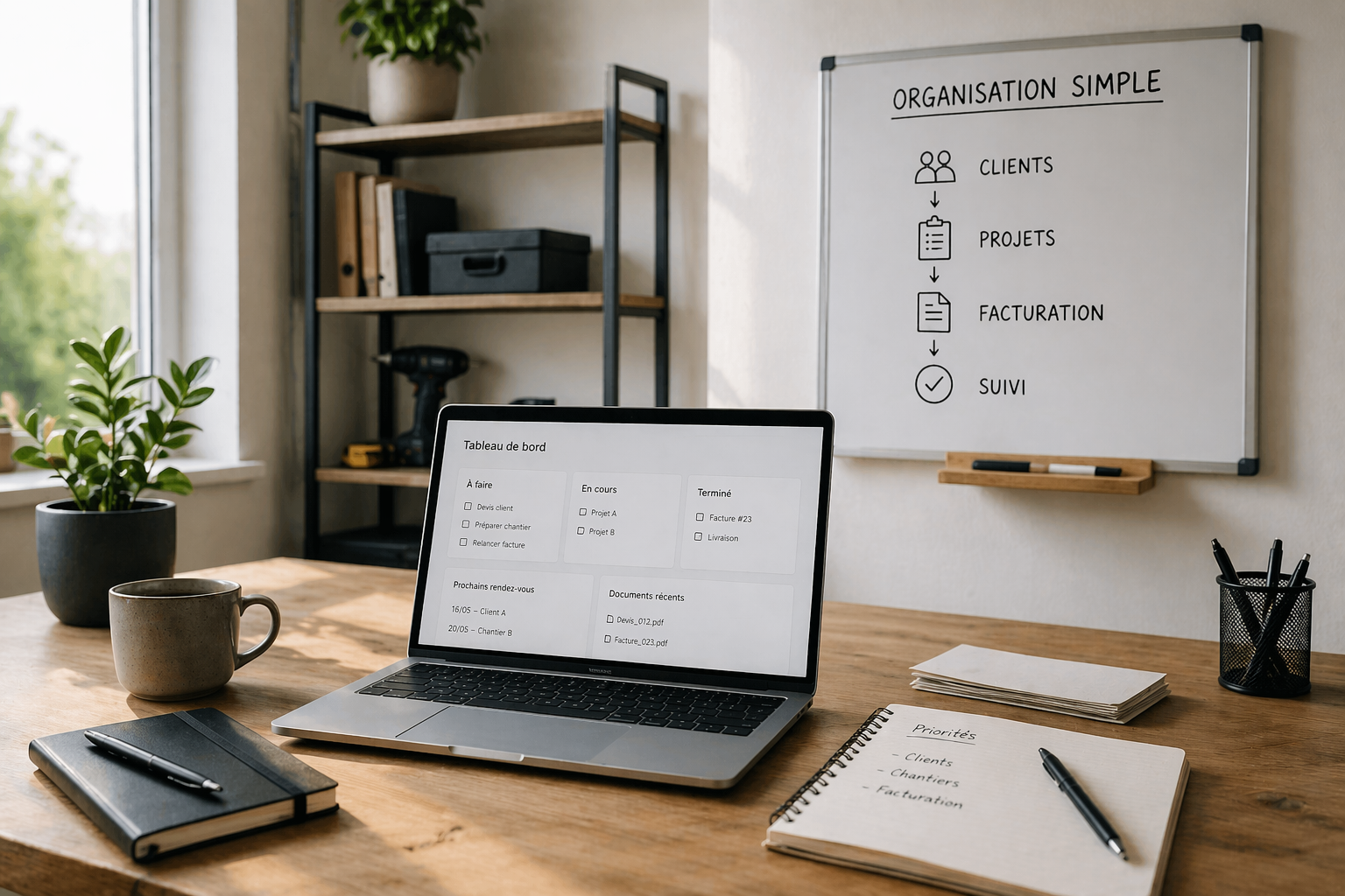 Freelance, artisan, petite structure : l’organisation simple est souvent la bonne