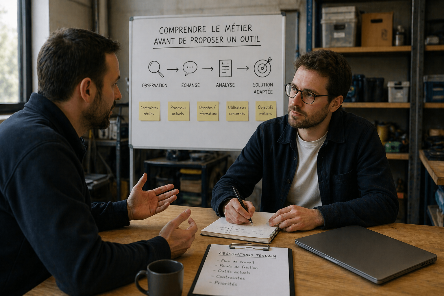 Pourquoi je préfère comprendre un métier avant de proposer un outil
